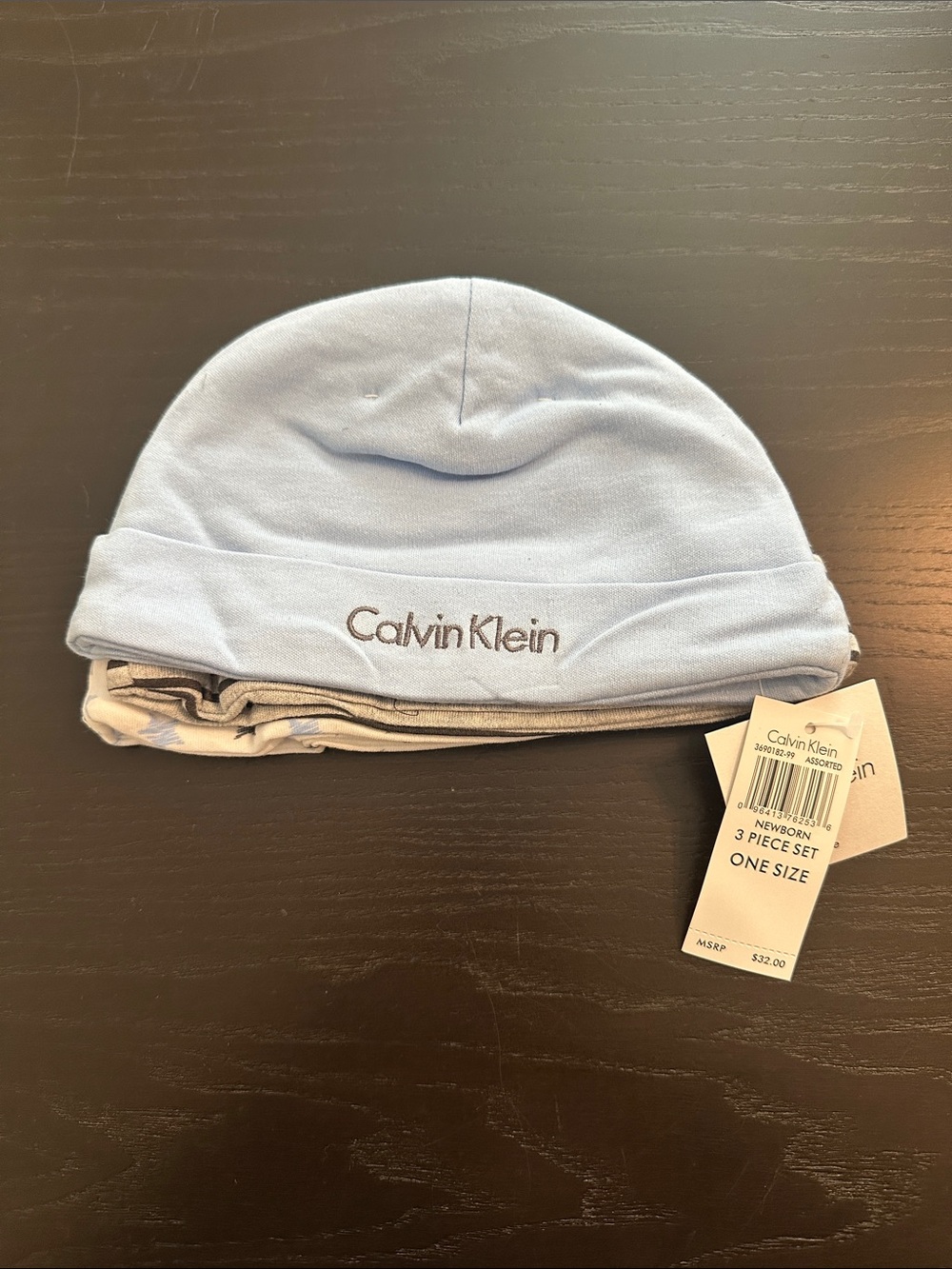 Calvin Klein Newborn Beanie - 3 Piece Set